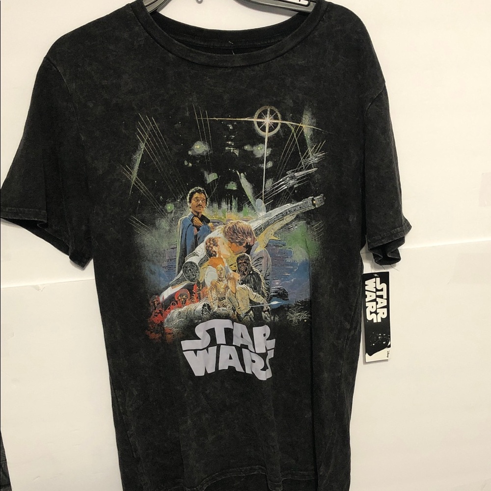 Star‎ Wars graphic print black washed tshirt for Men size large new